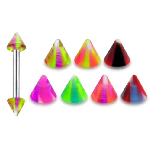 Color Cones 316L Surgical Steel Eyebrow Barbells