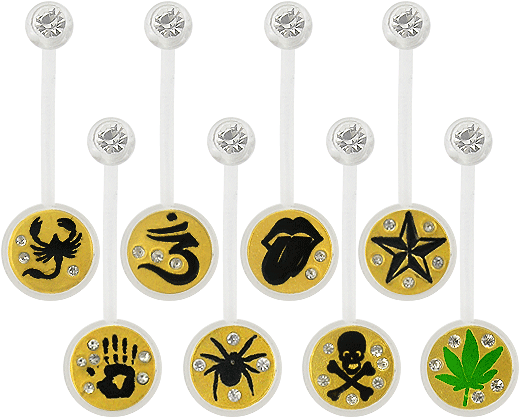 Bio flex with 925 silver gold plating base with logo