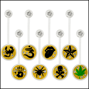 Bio flex with 925 silver gold plating base with logo