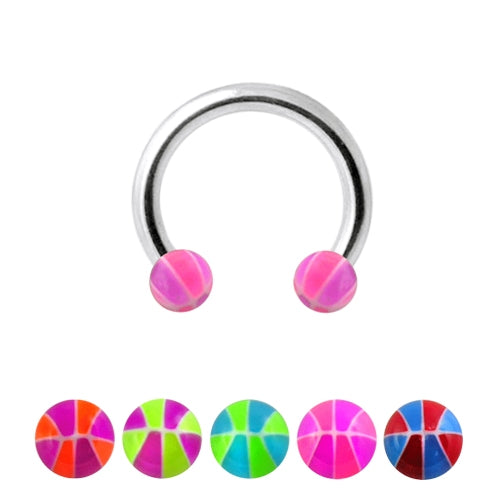316L Surgical Steel CBB With UV Beach Balls