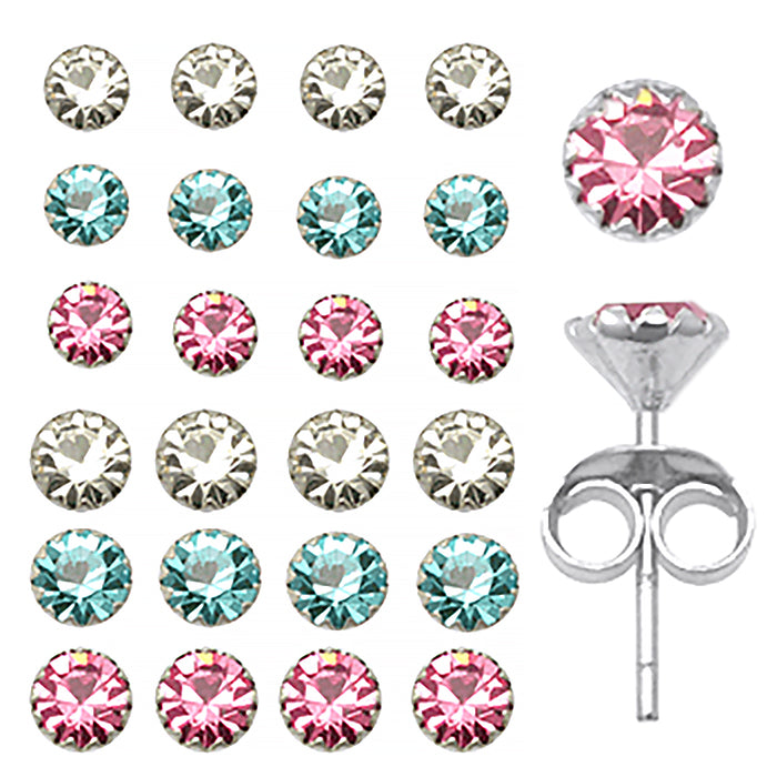 Mix Size Ear Studs in a 12 pair Tray