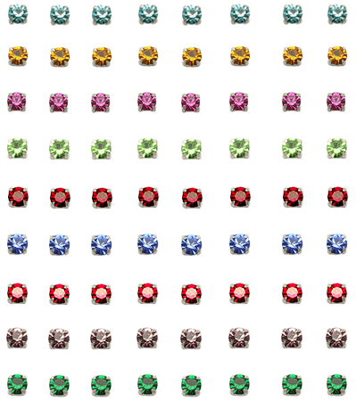 3mm Clawset Ear Studs in a 36 pair Tray