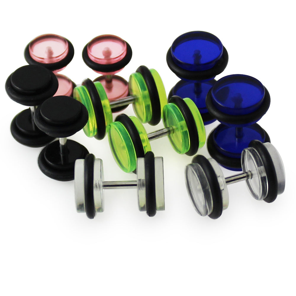 Plain UV Button Fake Ear Plug