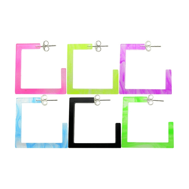 20mm UV React Fashionable Square Earring