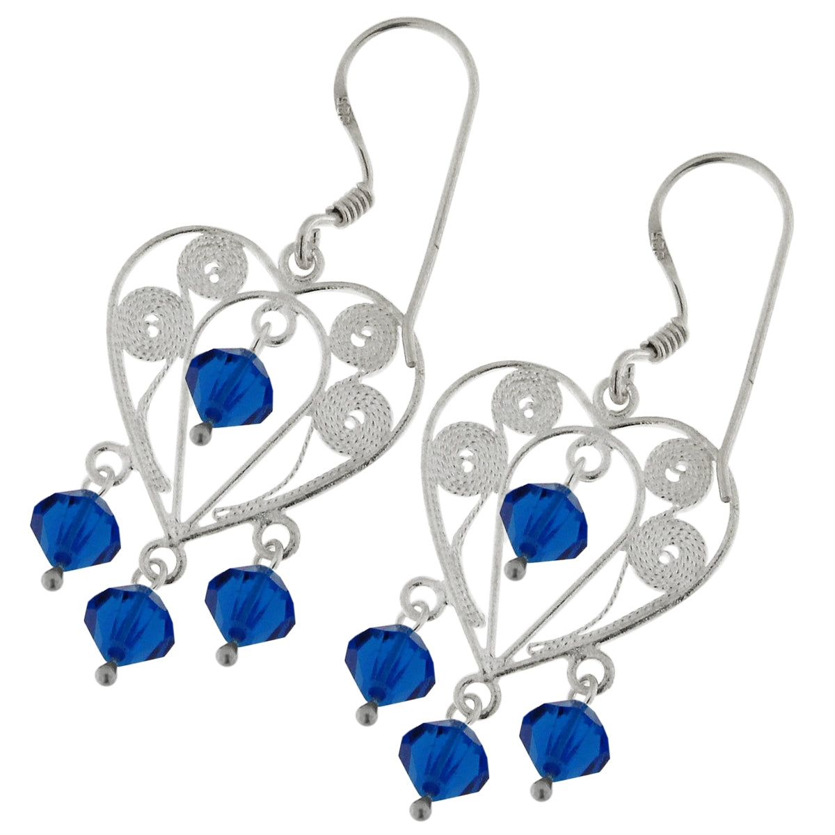 Crystal Beads Heart Earring