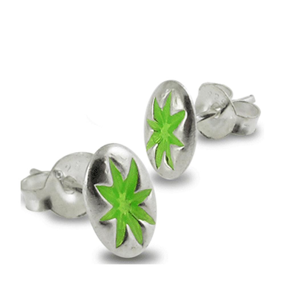 Hand Painted Morning Star Ear Stud