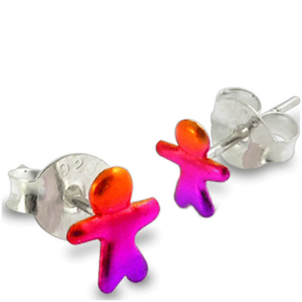 Hand Painted Man Ear Stud