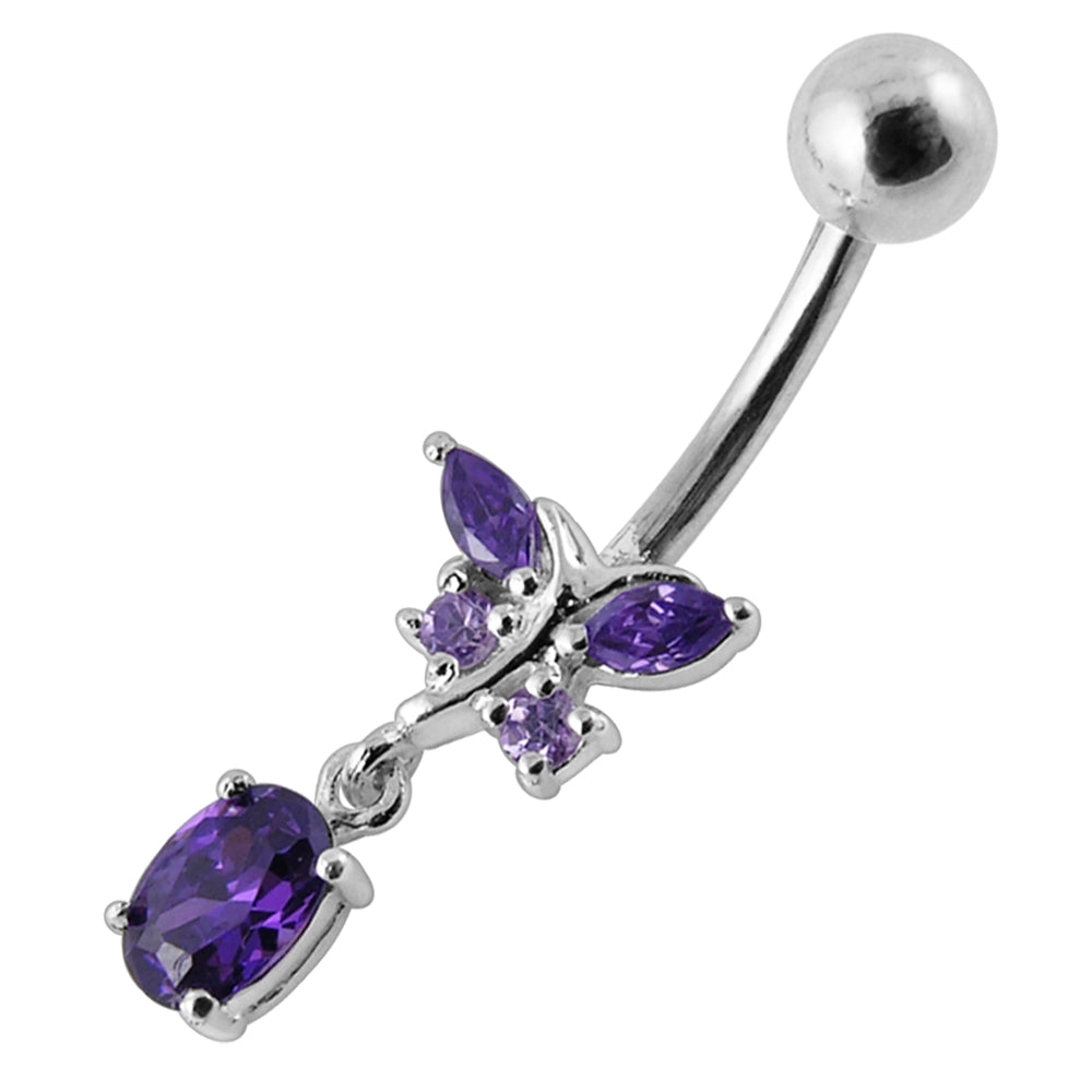Dangling Jeweled Fancy Belly Ring