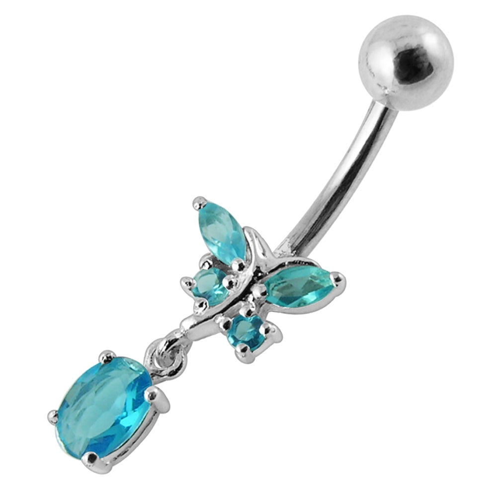 Dangling Jeweled Fancy Belly Ring