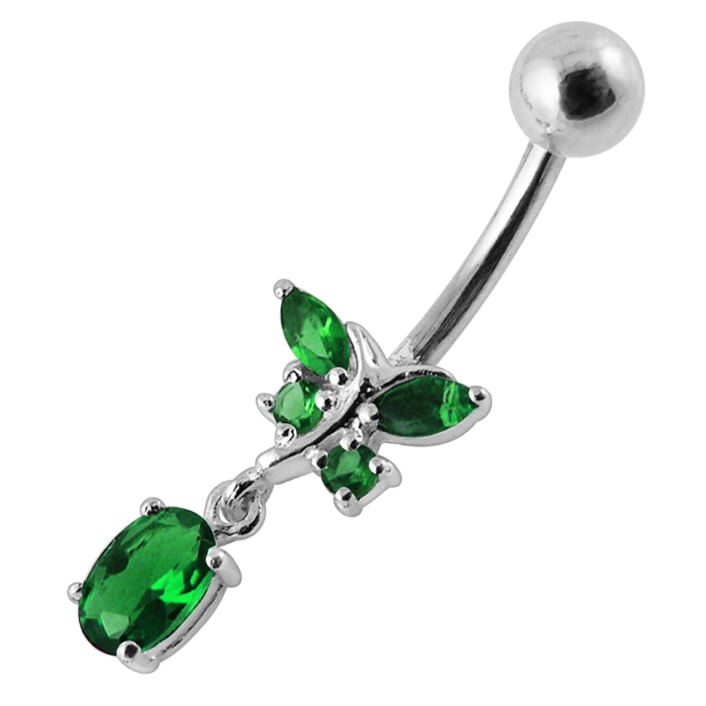 Dangling Jeweled Fancy Belly Ring