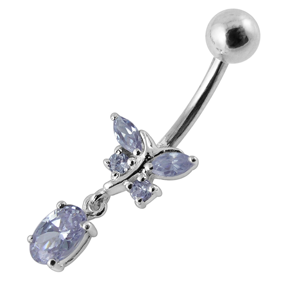 Dangling Jeweled Fancy Belly Ring