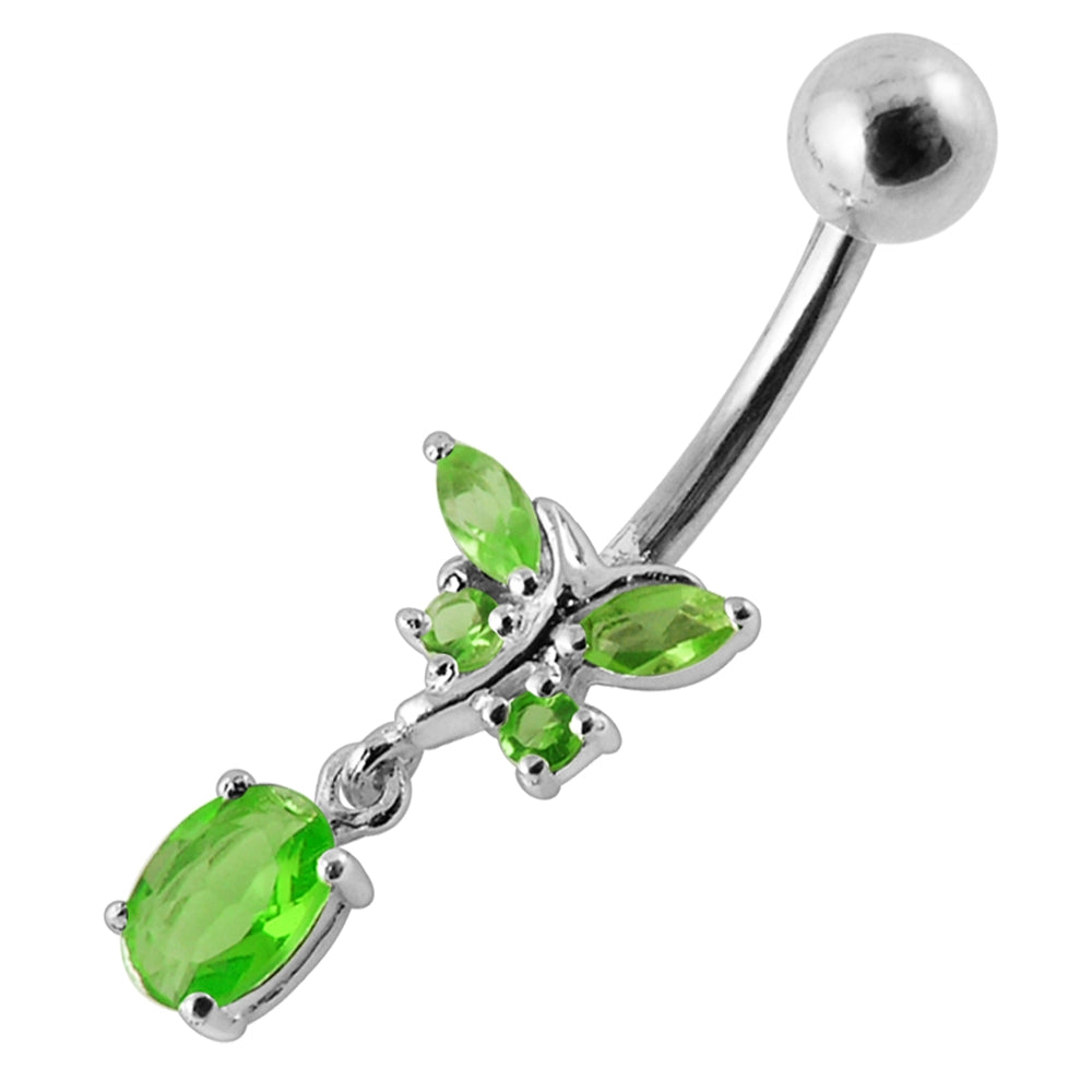 Dangling Jeweled Fancy Belly Ring