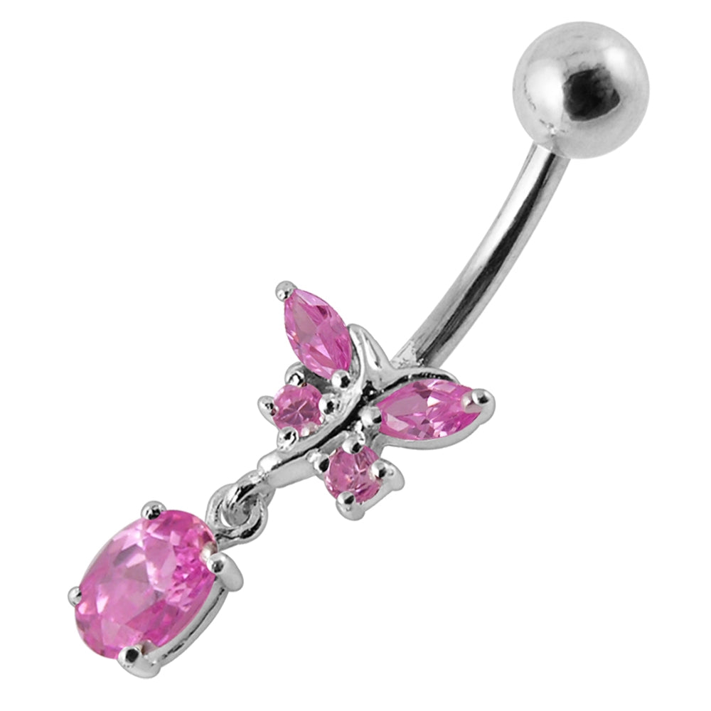 Dangling Jeweled Fancy Belly Ring