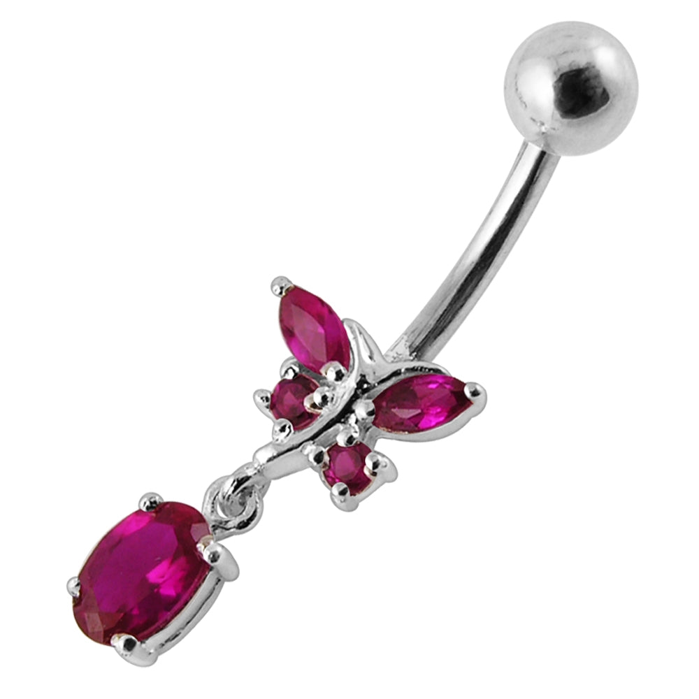 Dangling Jeweled Fancy Belly Ring