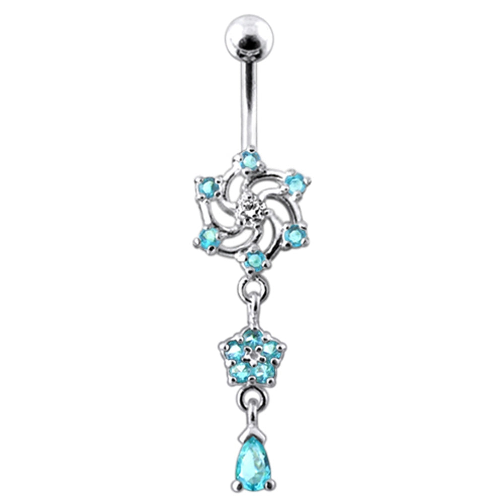 Swirled Dangling Belly Ring