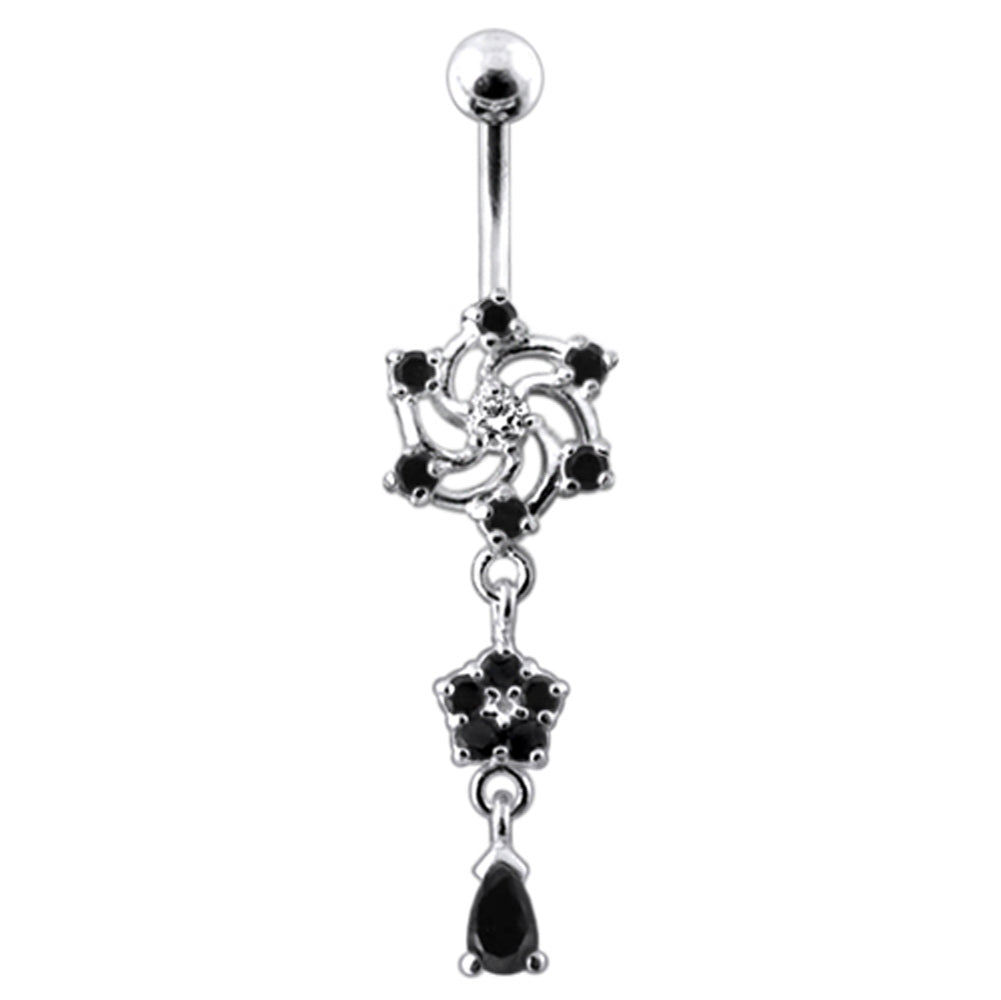 Swirled Dangling Belly Ring