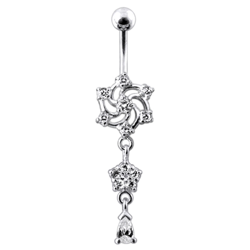Swirled Dangling Belly Ring