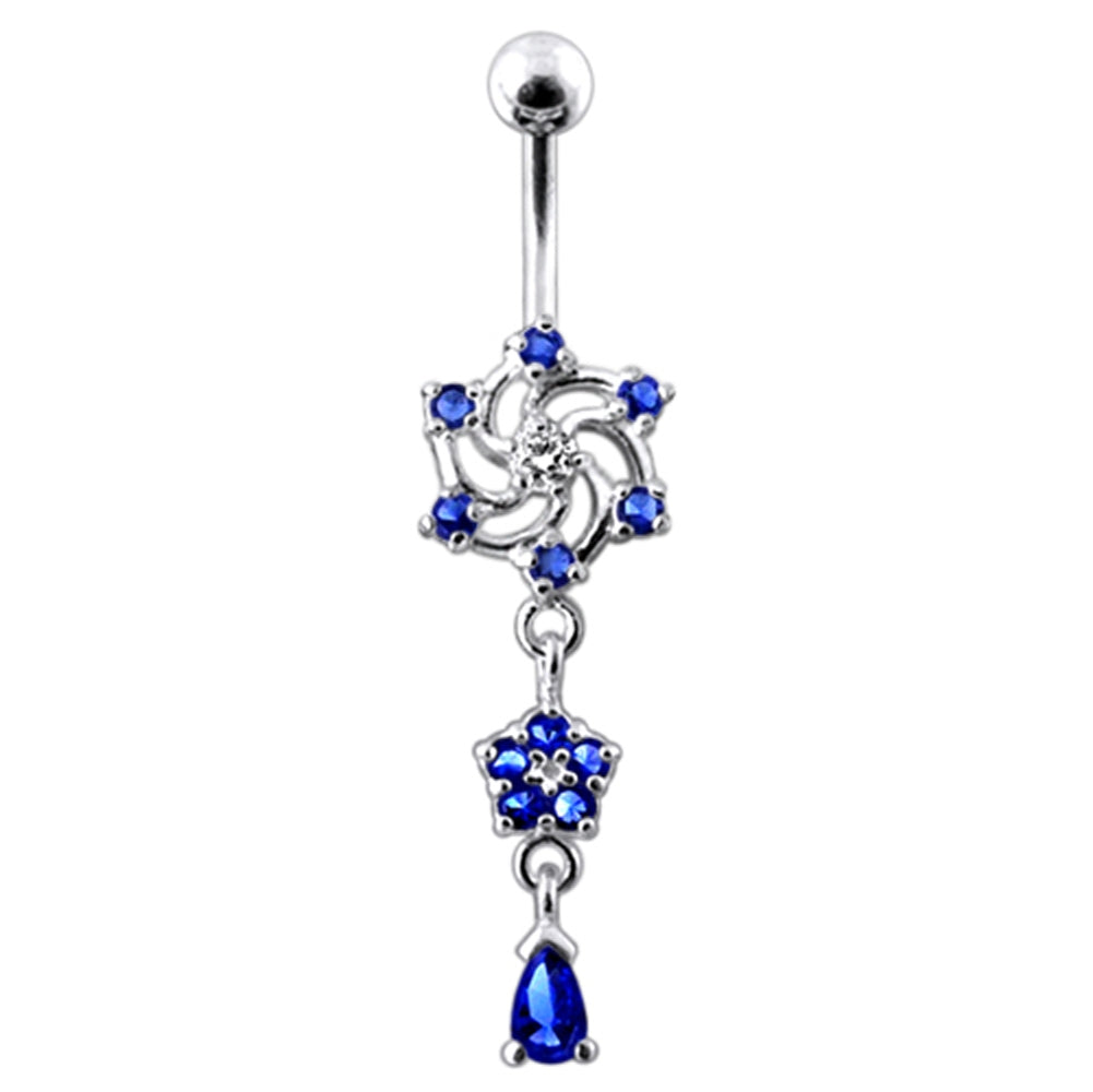 Swirled Dangling Belly Ring