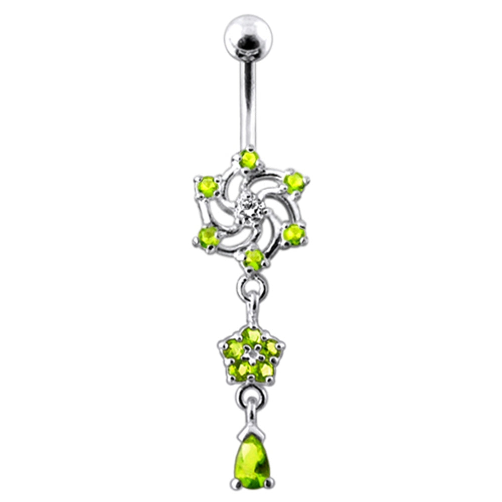 Swirled Dangling Belly Ring