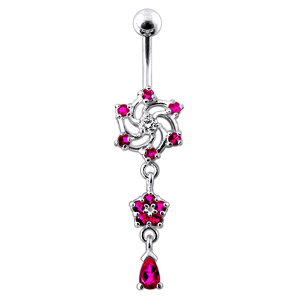 Swirled Dangling Belly Ring