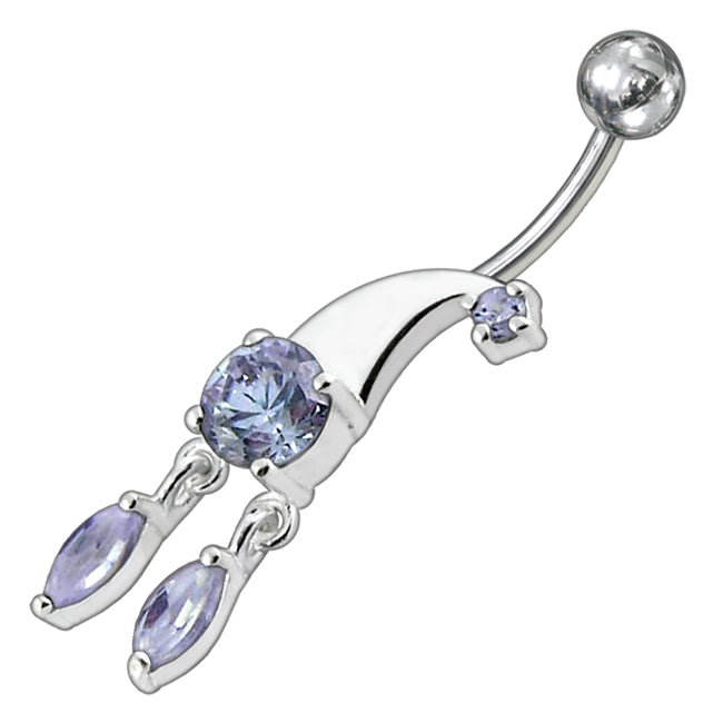 Jeweled Clown Hat Dandling Belly ring