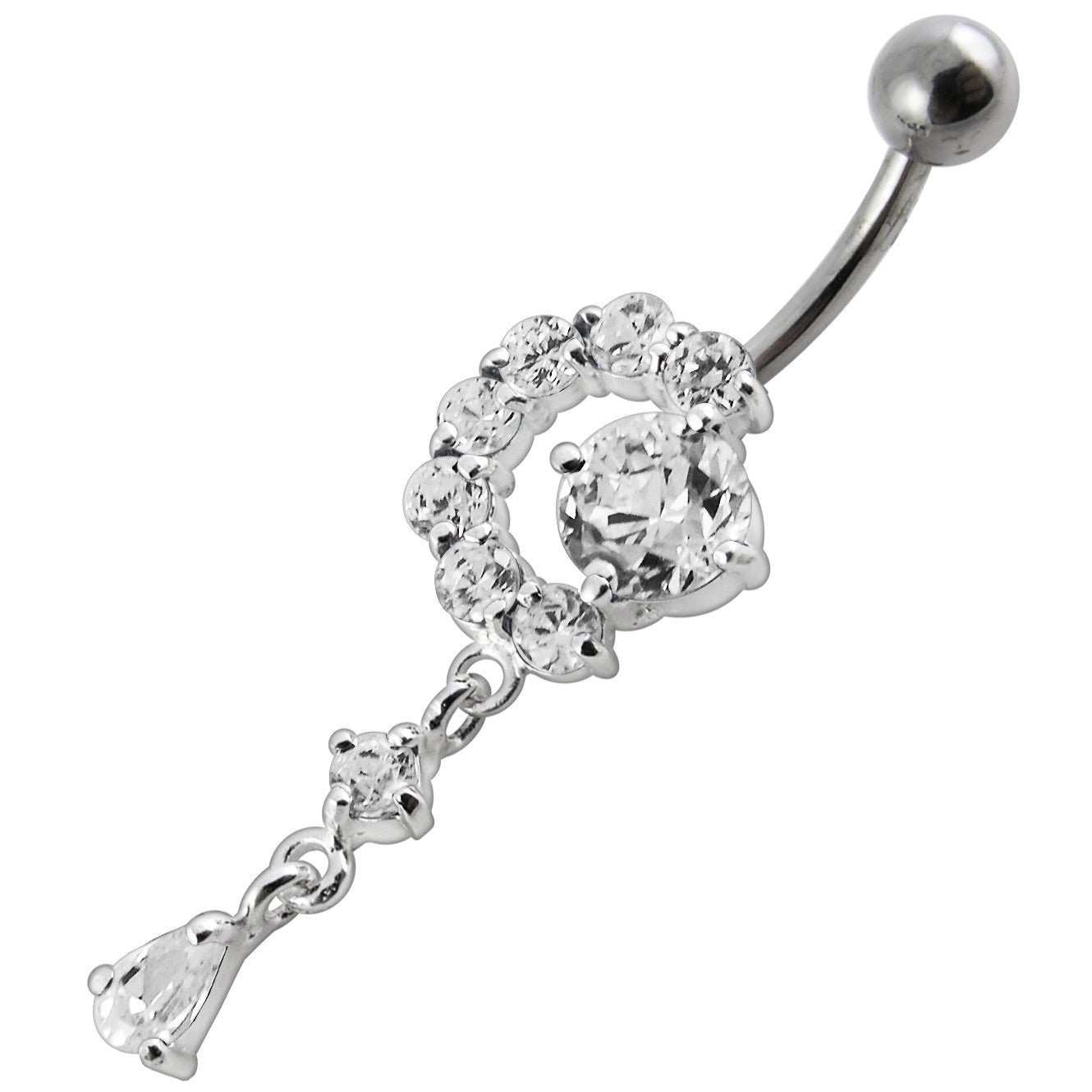 Fancy Jeweled Dangling Belly Ring PBM1609