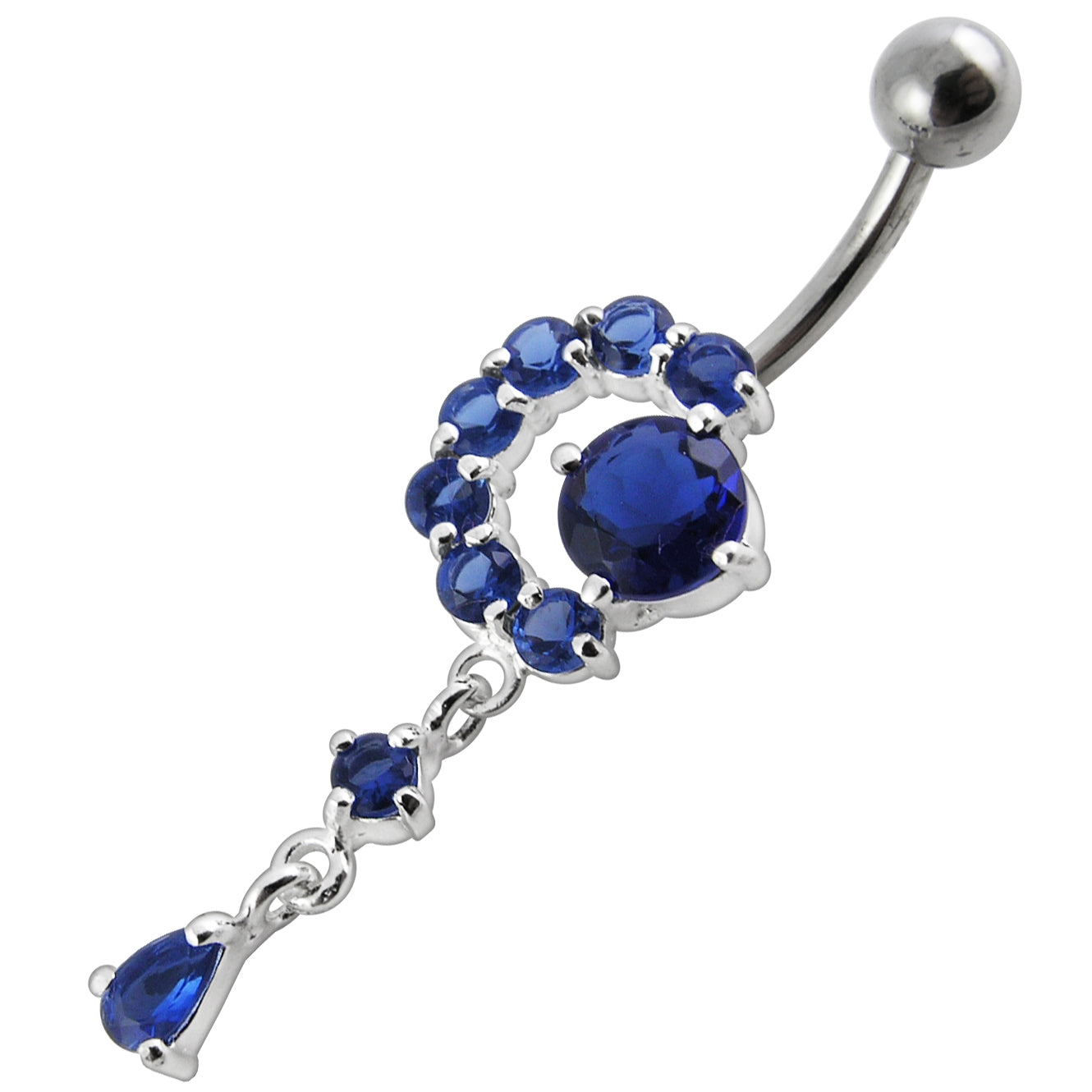 Fancy Jeweled Dangling Belly Ring PBM1609
