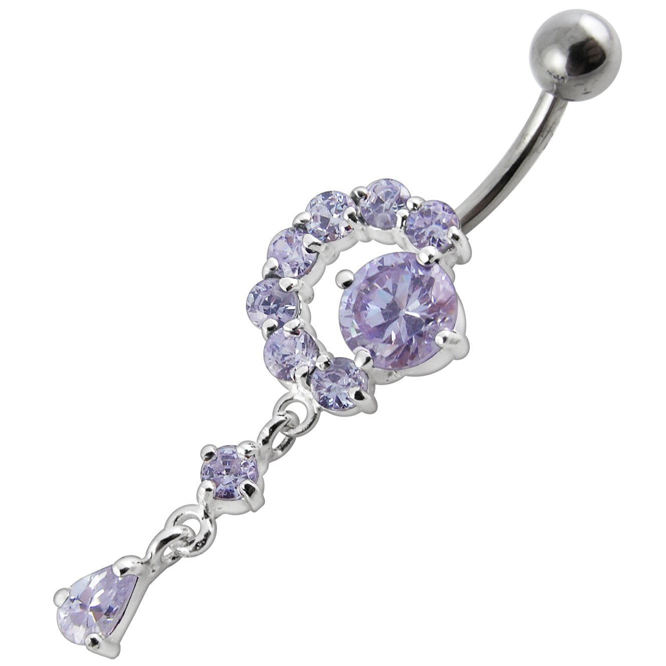 Fancy Jeweled Dangling Belly Ring PBM1609