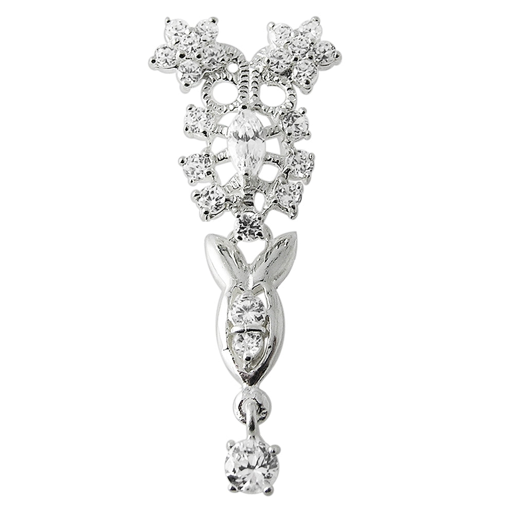925 Sterling Silver Fancy Jeweled Pendant