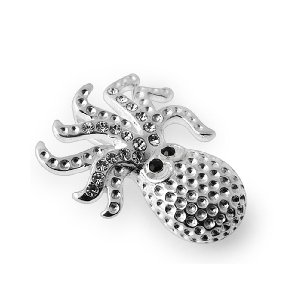 925 Sterling Silver Jeweled octopus Pendant