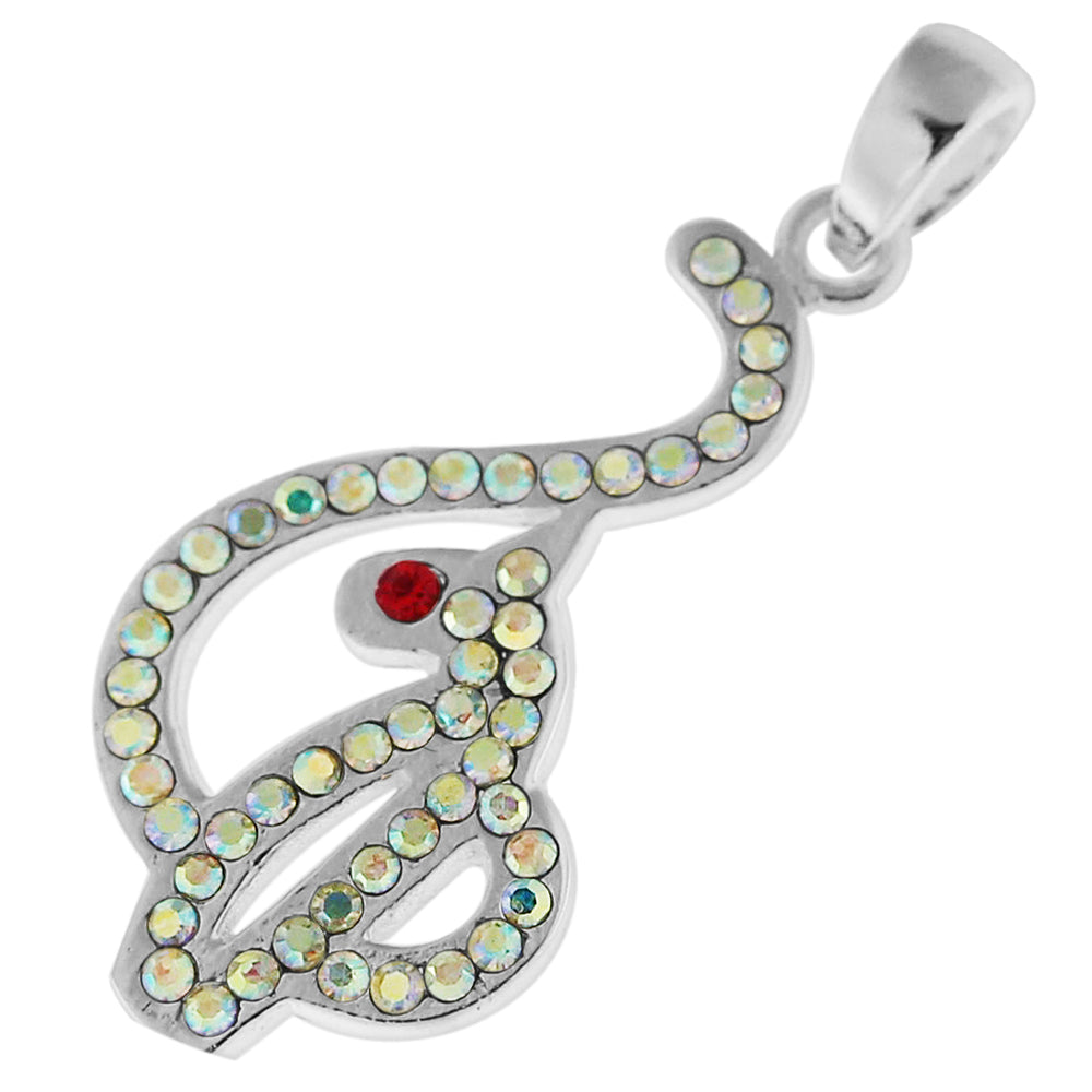 925 Sterling Silver Jeweled Red Eyed Baby Phat Pendant