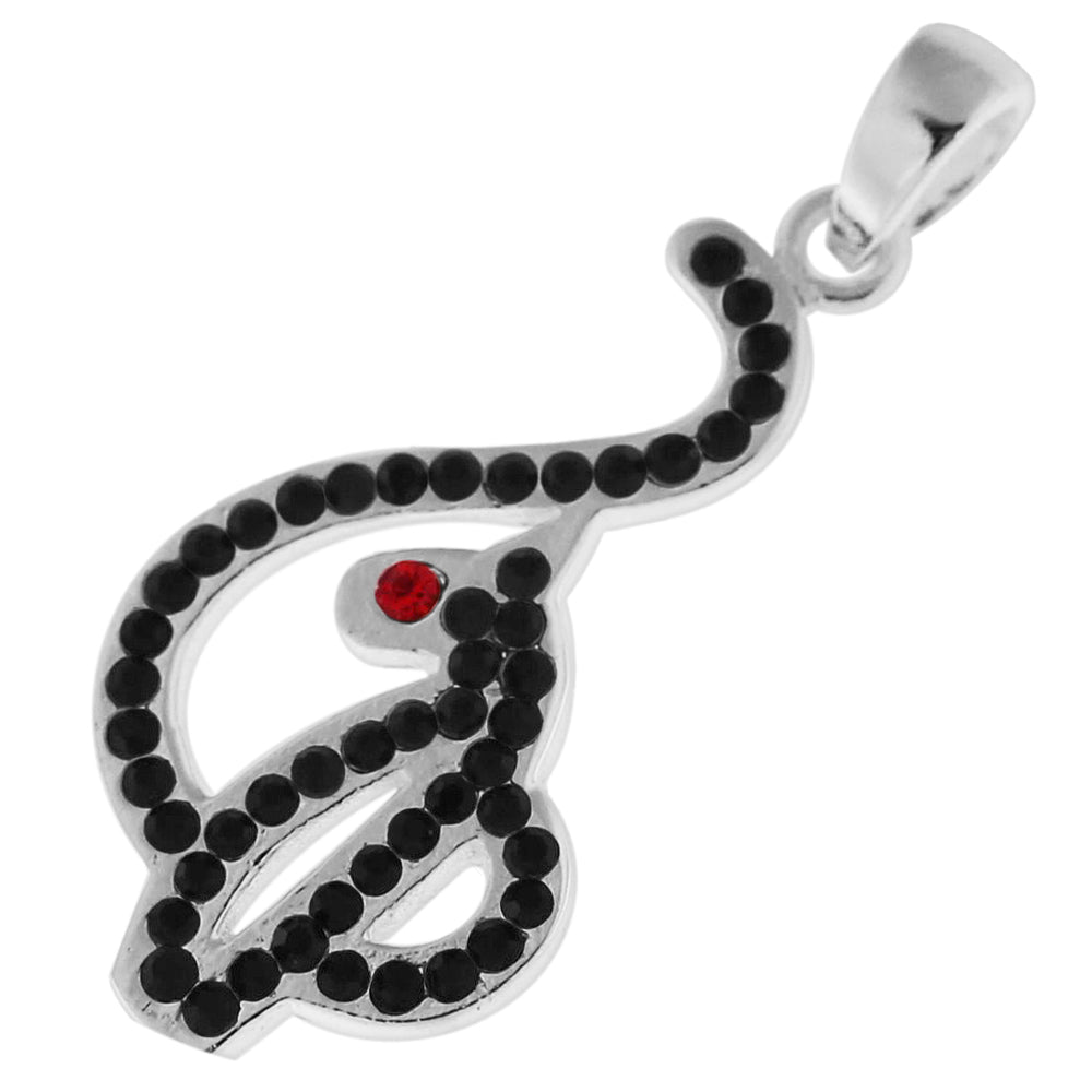 925 Sterling Silver Jeweled Red Eyed Baby Phat Pendant