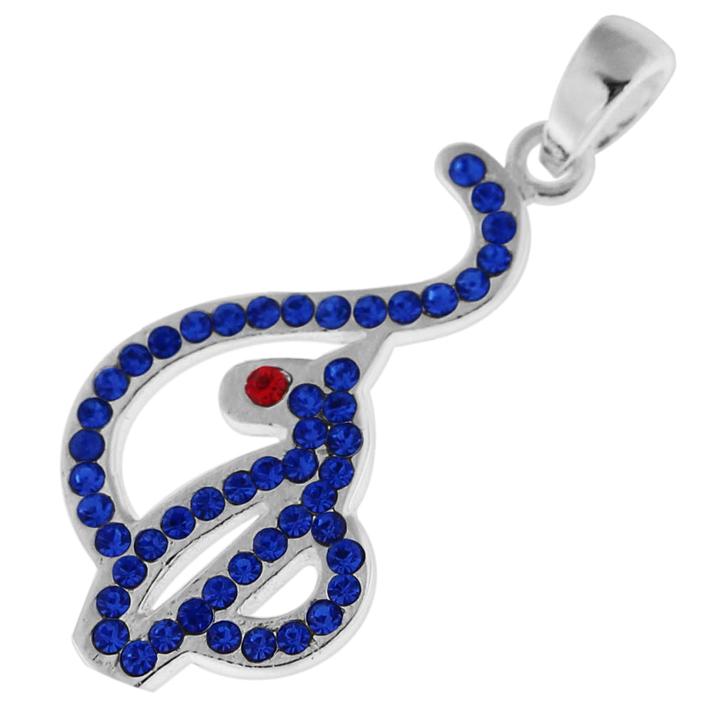 925 Sterling Silver Jeweled Red Eyed Baby Phat Pendant