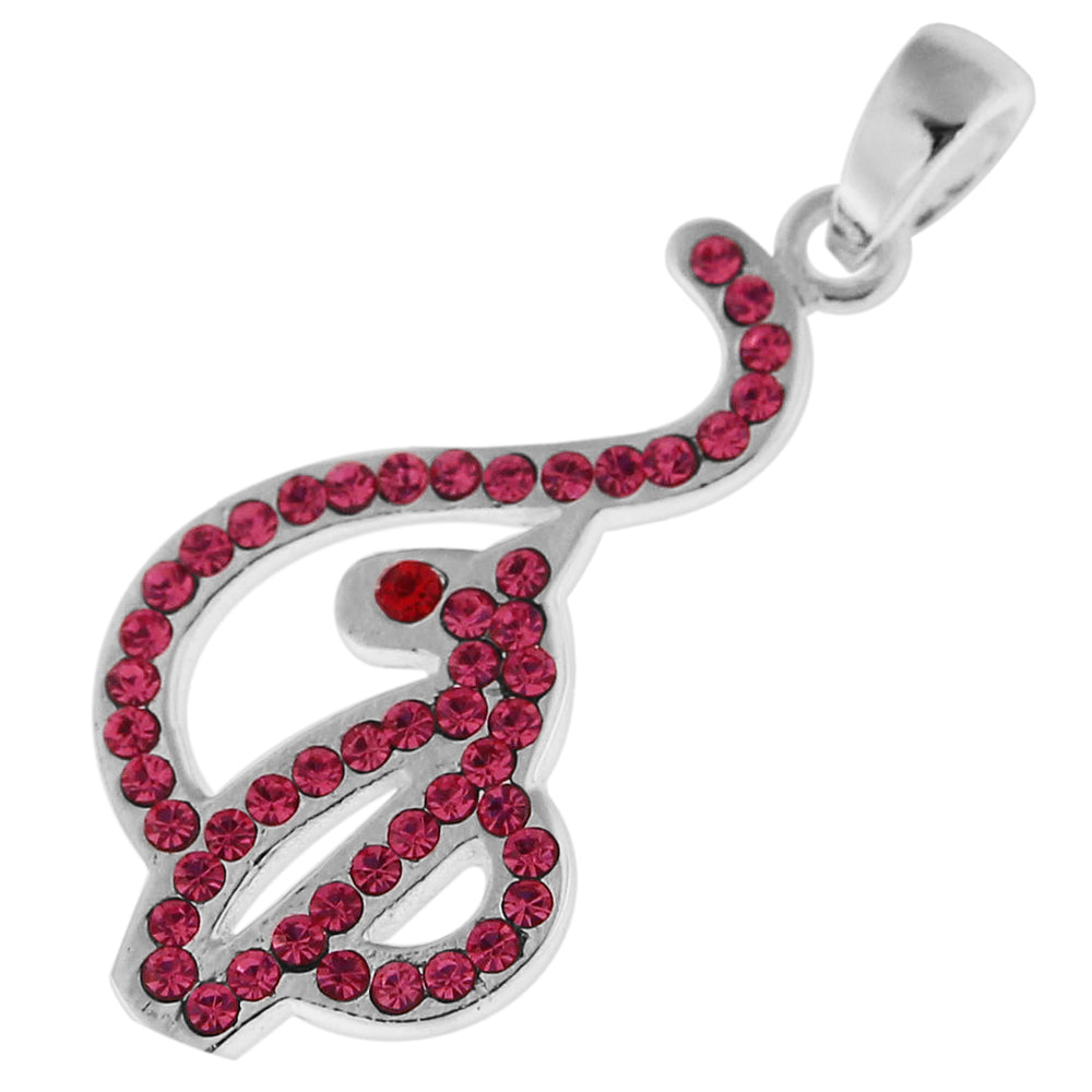 925 Sterling Silver Jeweled Red Eyed Baby Phat Pendant