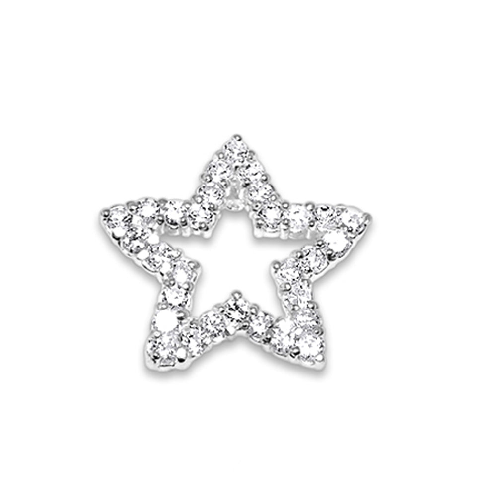 925 Sterling Silver Jeweled Star Pendant