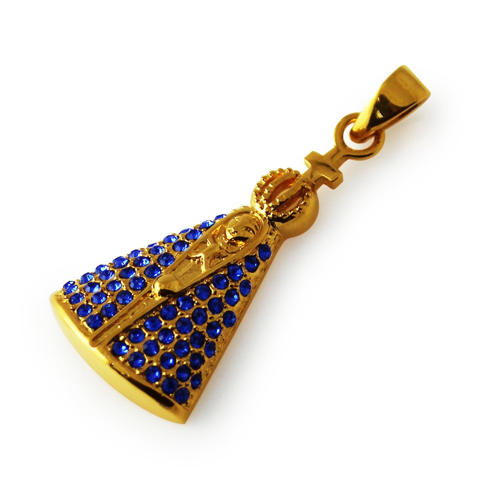 Virgin Mary Jeweled Pendant