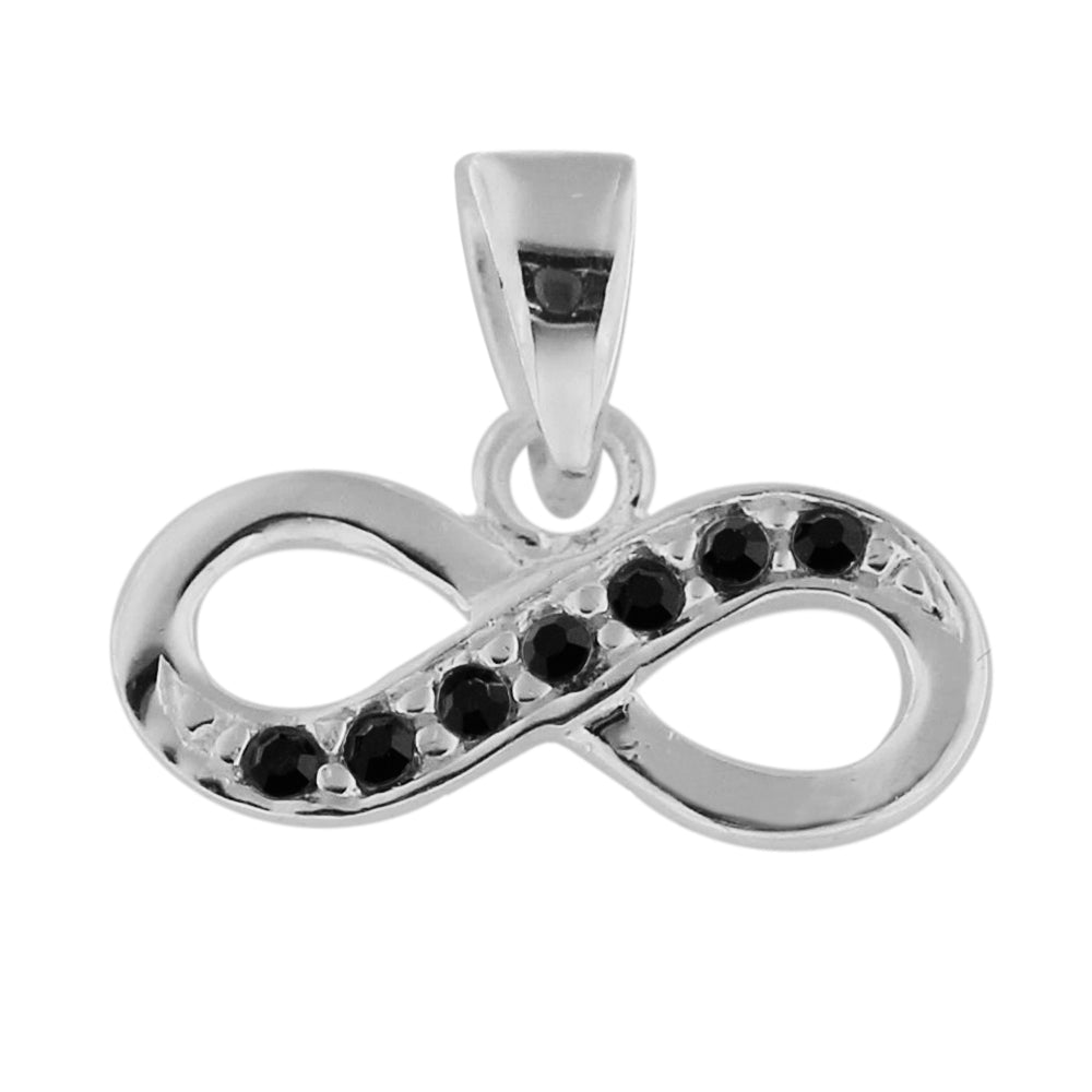 Jeweled Infinitive 925 Sterling Silver Pendant