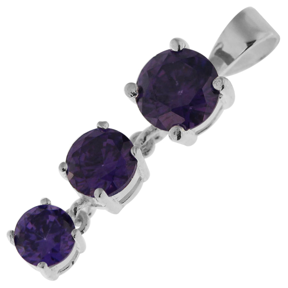 Fancy 925 Sterling Silver Jeweled Pendant