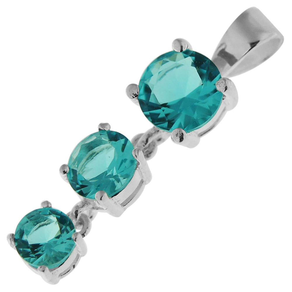 Fancy 925 Sterling Silver Jeweled Pendant