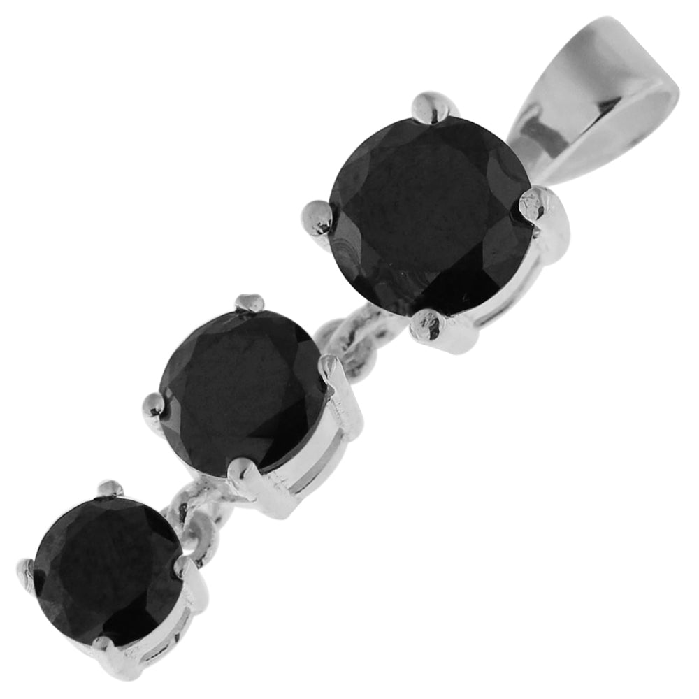 Fancy 925 Sterling Silver Jeweled Pendant