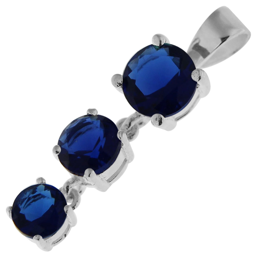 Fancy 925 Sterling Silver Jeweled Pendant