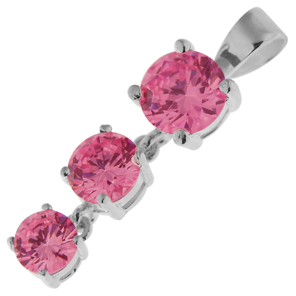 Fancy 925 Sterling Silver Jeweled Pendant