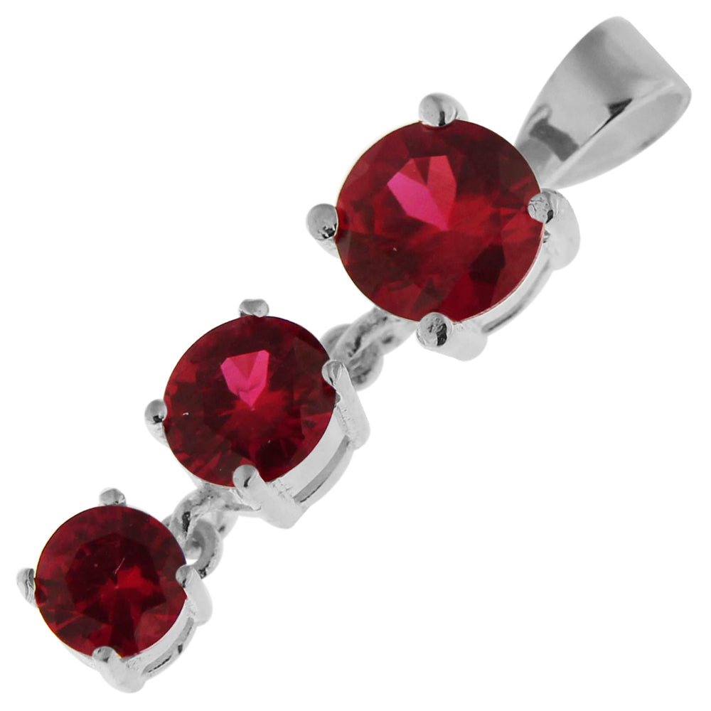 Fancy 925 Sterling Silver Jeweled Pendant