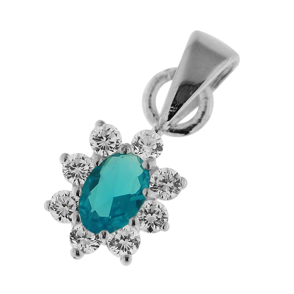 Fancy Jeweled 925 Sterling Silver Pendant