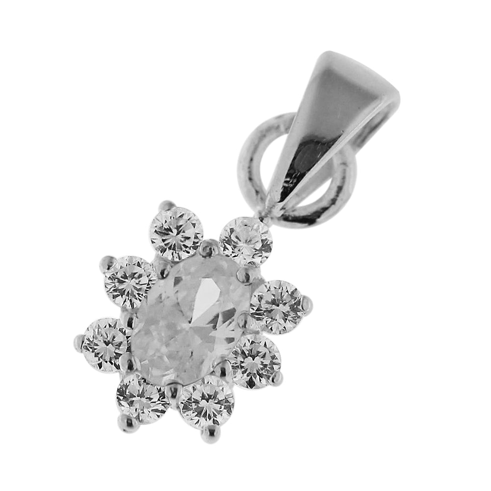 Fancy Jeweled 925 Sterling Silver Pendant