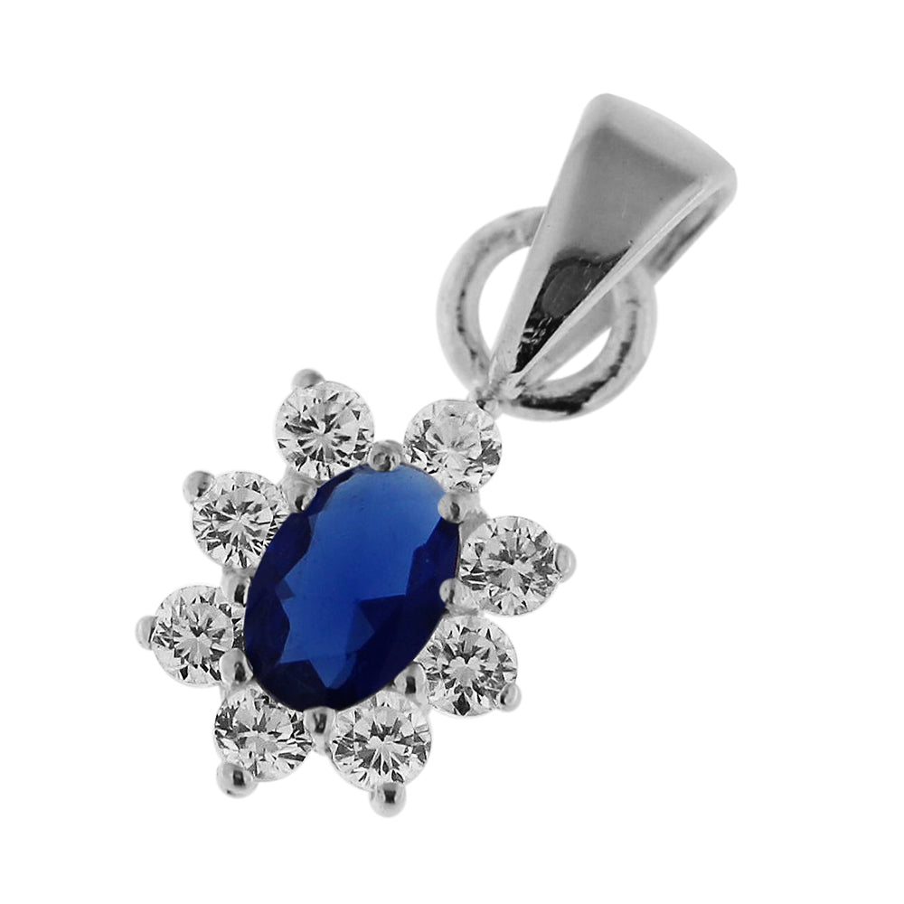 Fancy Jeweled 925 Sterling Silver Pendant