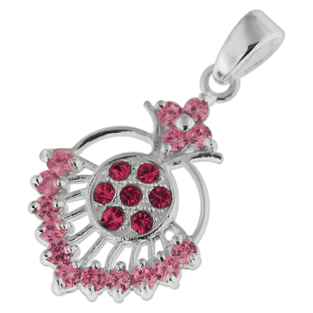 925 Sterling Silver Fancy Jeweled Pendant