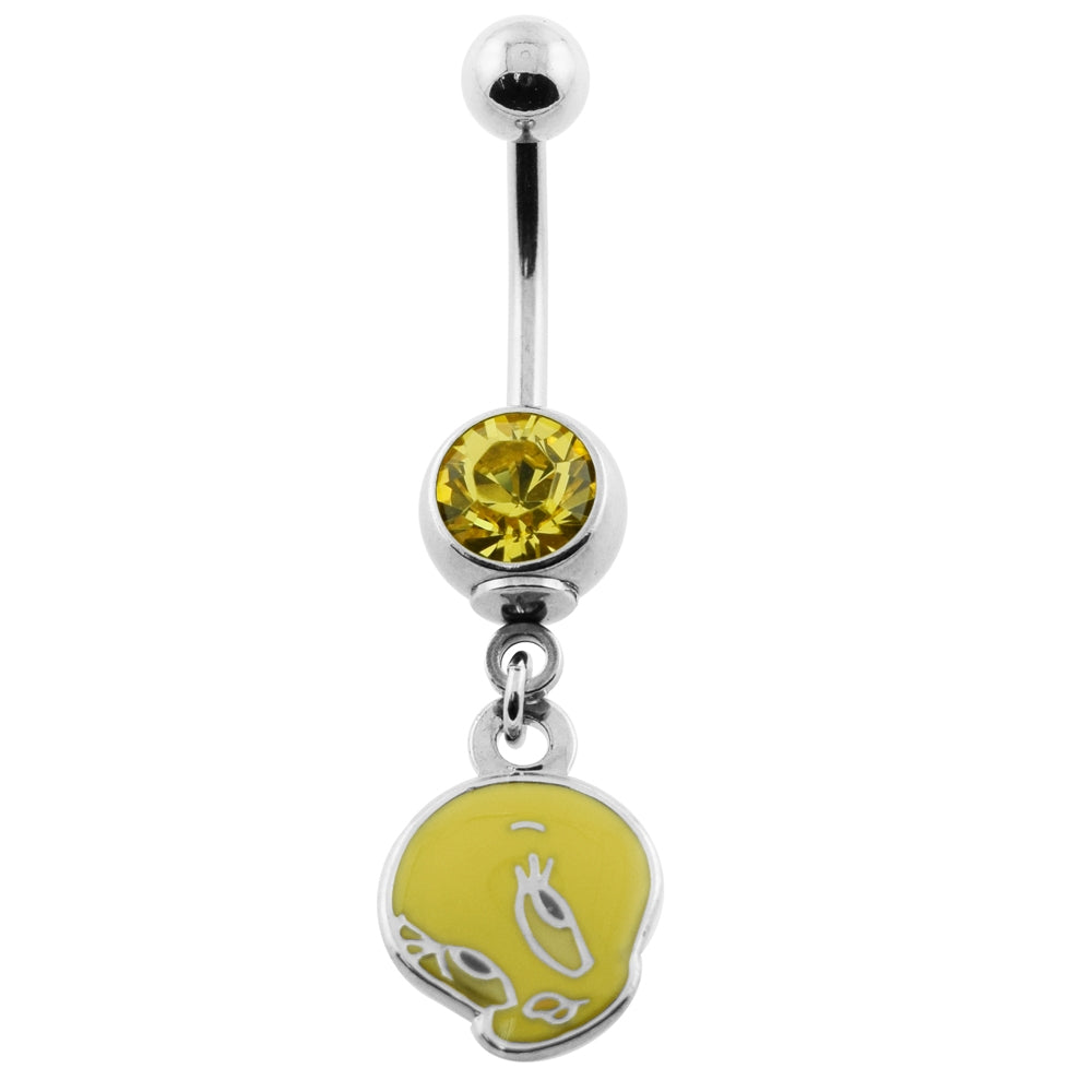 Dangling Tweety Bird Navel Belly Ring