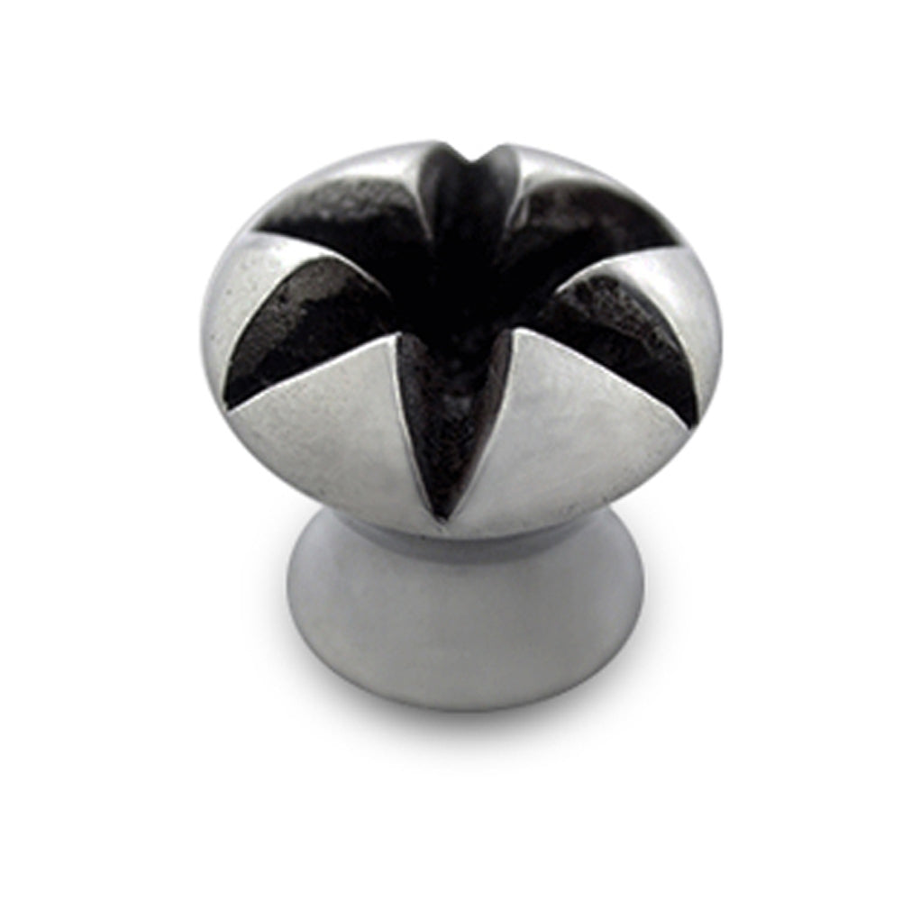 Steel Ear Plug with Flower Crater
