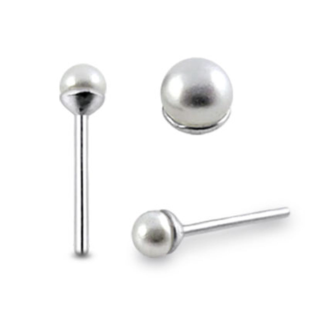 Pearl Ball Straight Nose Pin